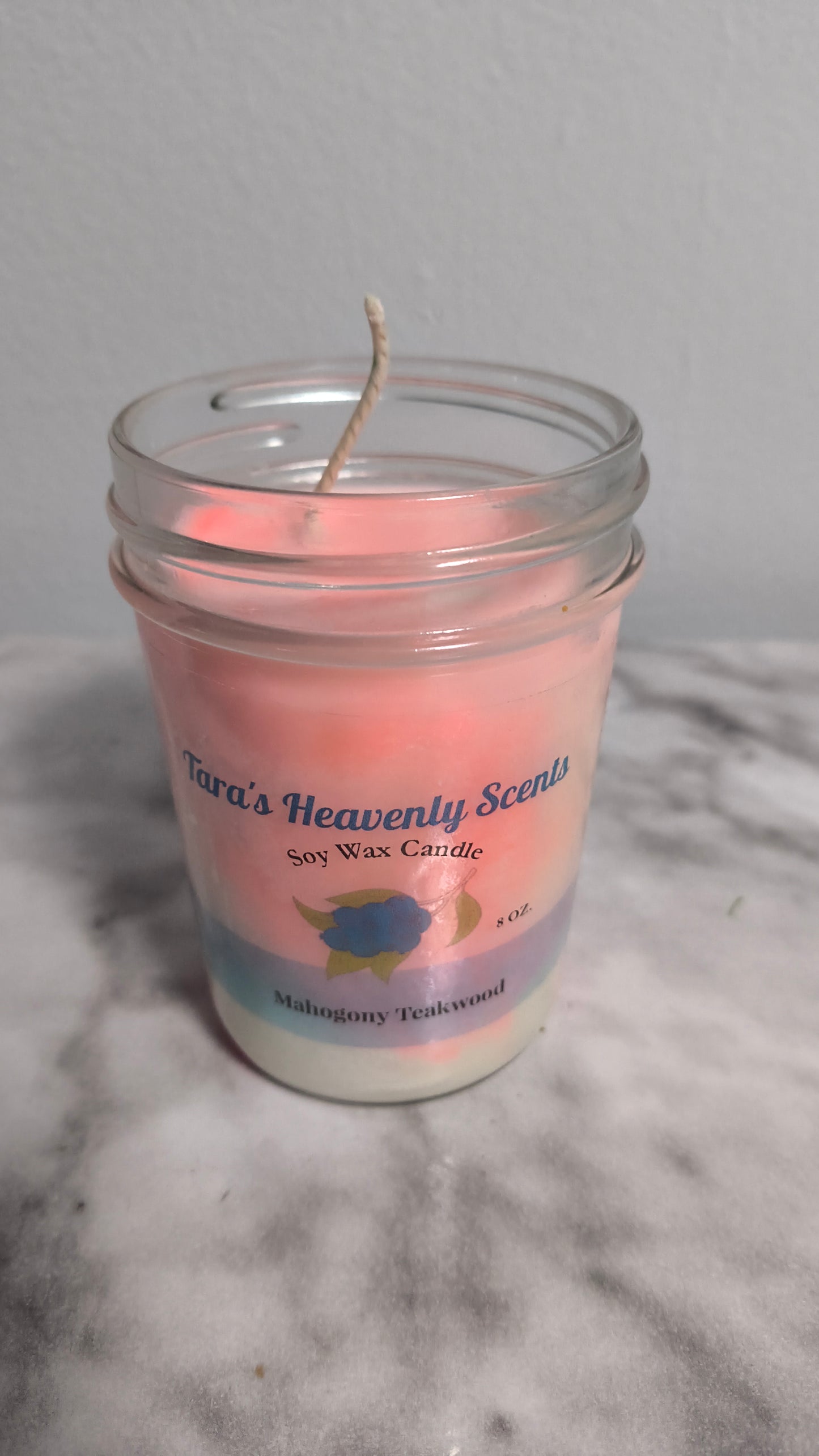 Mahogany Teak wood candle