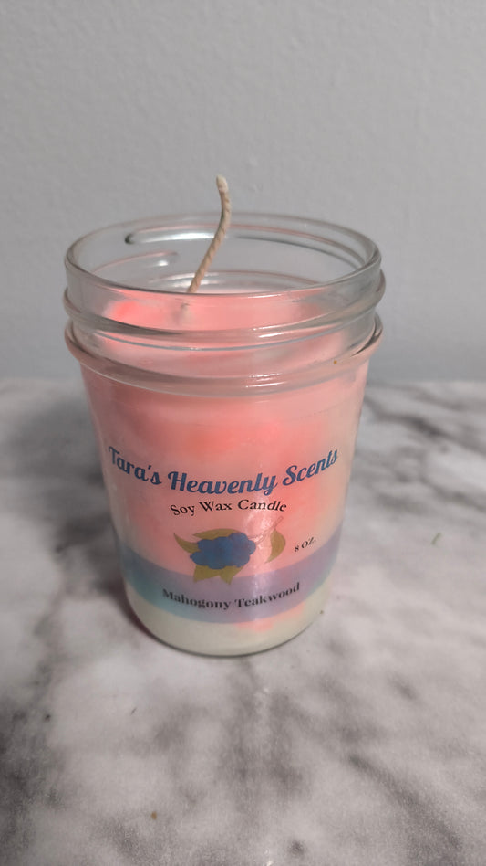 Mahogany Teak wood candle